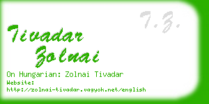 tivadar zolnai business card